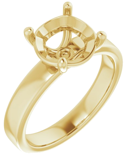 Sužadėtuvių Žiedas „Solitaire“ 585 Geltonojo Aukso Round 9mm (1)