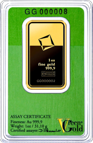 1 oz Green Gold investīciju zelta stieņi Valcambi (3)