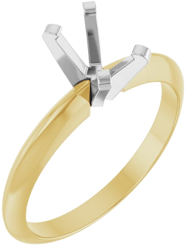 Sužadėtuvių Žiedas „Solitaire“ 585 Baltojo Ir Geltonojo Aukso Emerald 6.2mm x 4.2mm (1)