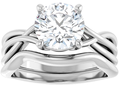 Platinum 8 mm Round Solitaire Engagement Ring Mounting (8)