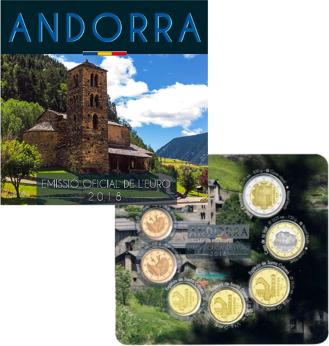 2018 Andorra Euro coin BU set (2)