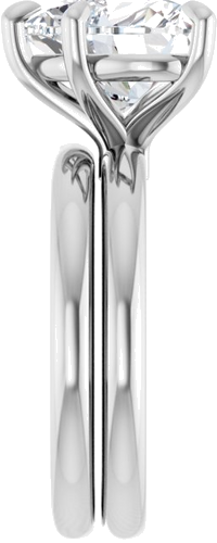 Sužadėtuvių Žiedas 585 Baltojo Aukso Heart Shape 10mm (9)