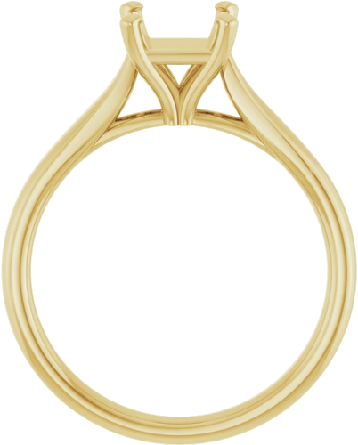 14K Yellow 5.5 mm Square Engagement Ring Mounting (2)