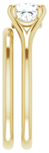 Sužadėtuvių Žiedas „Twin-Prong Solitaire“ 14k yellow gold Square 5.5mm (9)