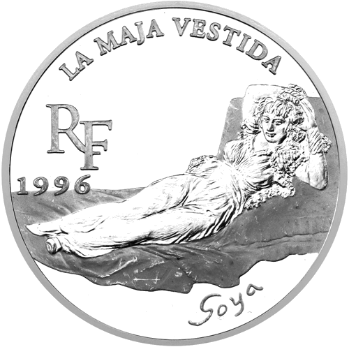 10 Francs La Maja Vestida 1996 France Silver Coin (1)
