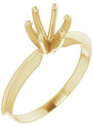 Sužadėtuvių Žiedas „Light Solitaire“ 585 Geltonojo Aukso Round 5.4mm x 5.7mm (1)