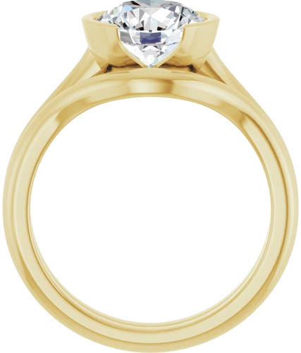 14K Yellow 8.2 mm Round Solitaire Engagement Ring Mounting (7)