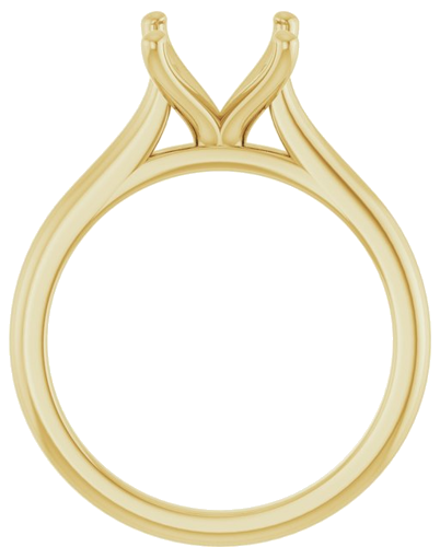 18K Yellow 10x8 mm Oval Solitaire Engagement Ring Mounting (2)