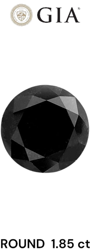 1.85 carat Fancy Black-VVS2 Excellent cut Natūralus Round Deimantas (1)