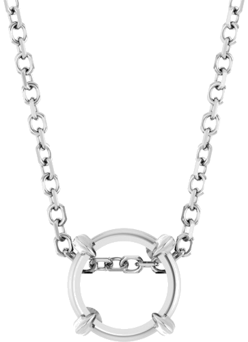 Pakabukas „Solitaire Slide“ 585 Baltojo Aukso Round 6mm (1)