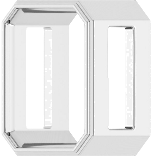 Pakabukas „Solitaire Slide“ 585 Baltojo Aukso Emerald 9mm x 7mm (2)