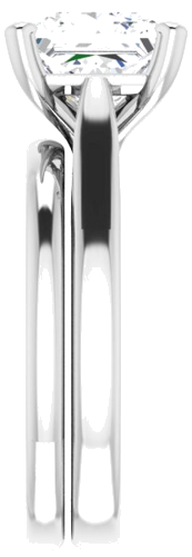 14K White 7.5 mm Square Engagement Ring Mounting (9)