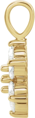 14K Yellow 2.7 mm Round 3 8 CTW Natural Diamond Semi-Set Pendant (2)