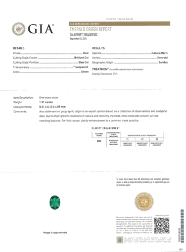 1.31 carat GREEN Smaragdas (1)