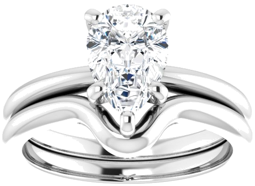 Sužadėtuvių Žiedas „Solitaire“ 925 Sidabro Pear Shape 9mm x 6mm (8)