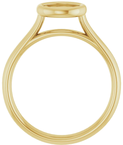 14K Yellow  6.5 mm Round Solitaire Engagement Ring Mounting (2)