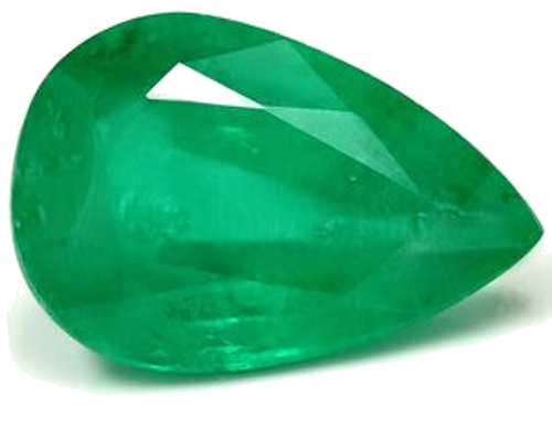 3.77 carat GREEN Pear Smaragdas (1)