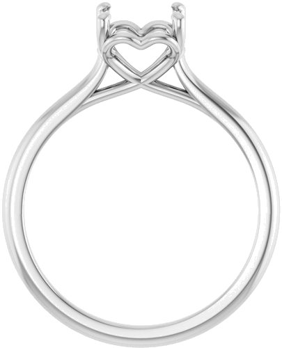 Sužadėtuvių Žiedas „Solitaire“ 585 Baltojo Aukso Round 7.4mm (2)