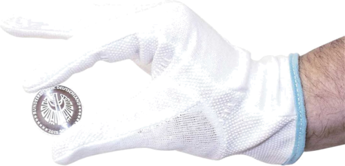 Numismatic gloves with vinyl dots (1)