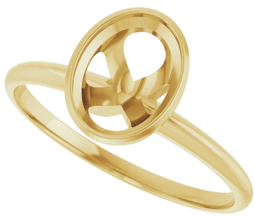 14K Yellow 8x6 mm Oval Solitaire Engagement Ring (5)