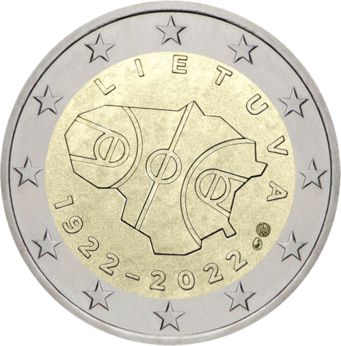 2022 Lithuania Basketball 100th Anniversary 2 euro coin (1)