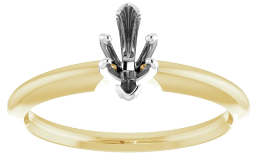 14K Yellow   White 8x3.5 mm Marquise Solitaire Engagement Ring Mounting (5)