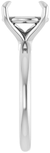 14K White 10 mm Round Solitaire Engagement Ring Mounting (2)