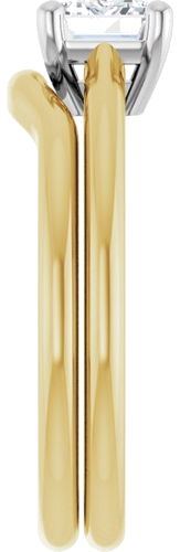 Sužadėtuvių Žiedas „Solitaire“ 585 Baltojo Ir Geltonojo Aukso Emerald 7mm x 5mm (9)