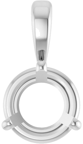 Platinum 6.5 mm Round 3-Prong Pendant Mounting (1)
