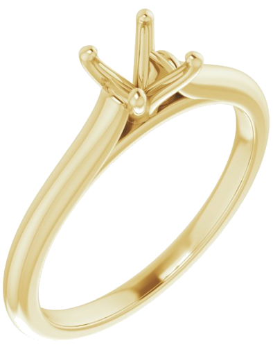 Sužadėtuvių Žiedas „Solitaire“ 585 Geltonojo Aukso Round 5.2mm (1)