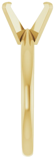 14K Yellow 9 x 7 mm Oval Solitaire Engagement Ring Mounting (4)