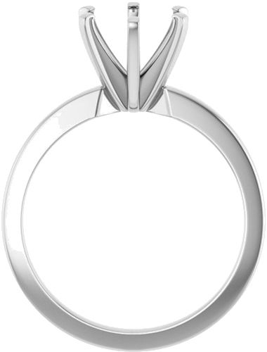 Sužadėtuvių Žiedas „Solitaire“ 585 Baltojo Aukso Round 8mm (2)