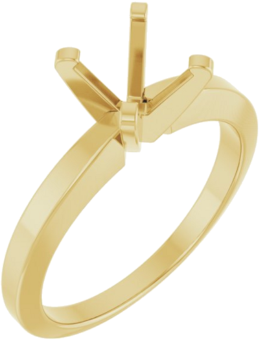 14K Yellow 6.5 mm Round Solitaire Engagement Ring Mounting (1)