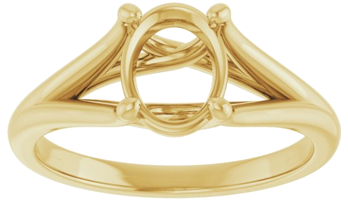 Sužadėtuvių Žiedas „Solitaire“ 14k yellow gold Oval 8mm x 6mm (3)