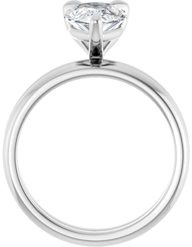 14K White  10x7 mm Pear Solitaire Engagement Ring Mounting (7)