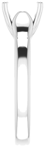 Platinum 6 mm Square Engagement Ring Mounting (4)