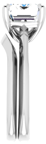 Platinum 10x8 mm Emerald Solitaire Engagement Ring Mounting (8)