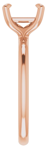 14K Rose  6.5x6.5 mm Square Solitaire Engagement Ring Mounting (4)