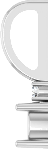 14K White 4 mm Round .015 CT Natural Diamond Semi-Set Charm Pendant (3)