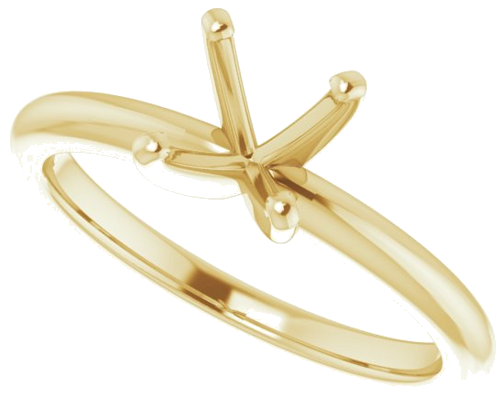 Sužadėtuvių Žiedas „Solitaire“ 585 Geltonojo Aukso Square 5mm (5)