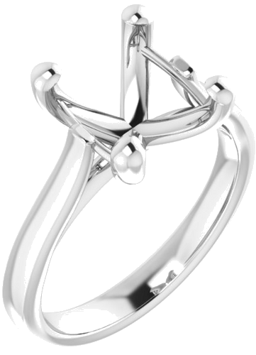 Sužadėtuvių Žiedas „Solitaire“ 585 Baltojo Aukso Oval 11mm x 9mm (1)