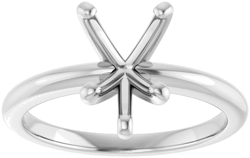 14K White  10x7 mm Pear Solitaire Engagement Ring Mounting (3)