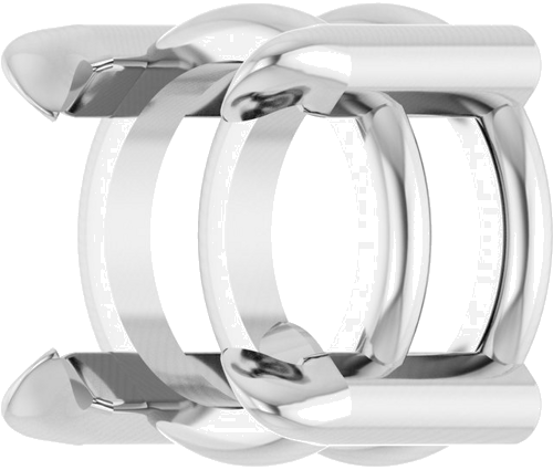 Pakabukas „Solitaire Slide“ 585 Baltojo Aukso Round 5mm (2)