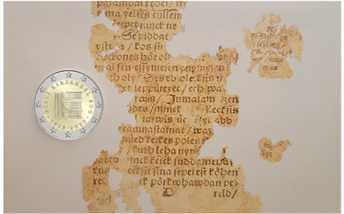 2025 500 лет эстонской литературы 2 евро BU монета в карточке (2)