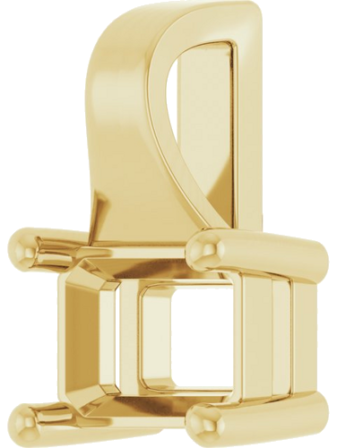 14K Yellow 7x5 mm Emerald Pendant Mounting (2)