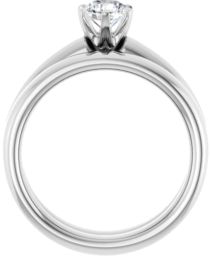 14K White 5.2 mm Round Engagement Ring Mounting (7)