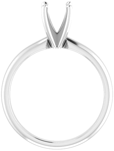 Sužadėtuvių Žiedas „Solitaire“ 585 Baltojo Aukso Round 5.7mm x 6mm (2)