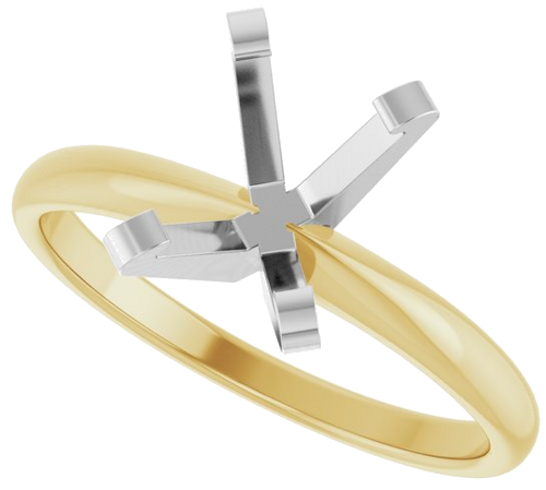 Sužadėtuvių Žiedas „Solitaire“ 585 Baltojo Ir Geltonojo Aukso Emerald 8mm x 6mm (5)