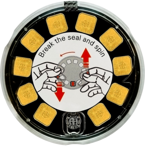 10 x 1 гр. Инвестиционный золотой слиток Argor-Heraeus Multidisc (2)