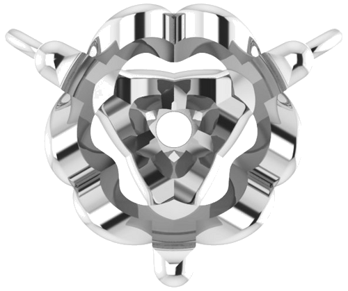 Pakabukas „Solitaire“ 585 Baltojo Aukso Round 5mm (1)
